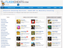 Tablet Screenshot of flashcheats.com